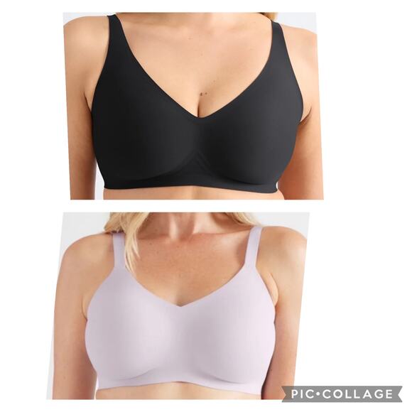 NWT Knix v- neck Evolution bra bundle of 2 black & orchid size 7 - Picture 2 of 16